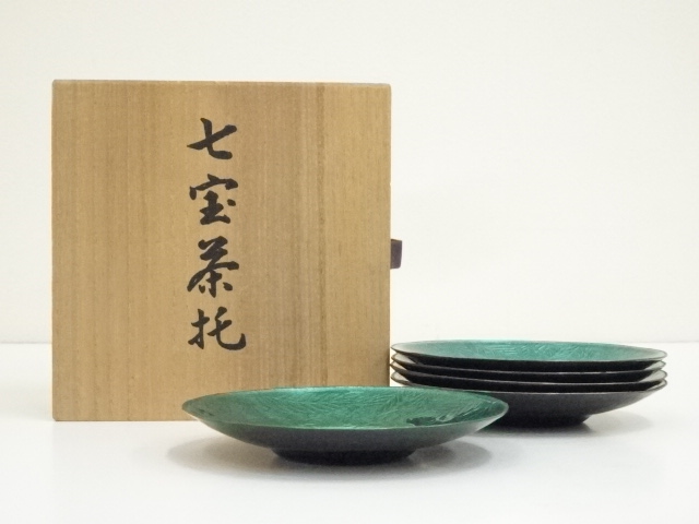 宗 sou 豊好堂造 錫円式茶托5客（288g）